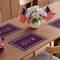 Patriotic Placemats Set of 4 - Red White and Blue Stars Table Mats for 4th of July, Memorial Day & Independence Day Decorations - 12x18 Inch Washable American Flag Themed Decor
